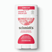 Schmidt's - Déodorant naturel en stick parfum Coco & Kaolin - Peau sensible & réactive